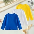 thumbnail image 2 of UAYOTSE Boys Long Sleeve Shirts Kids Crewneck T Shirts Casual Striped Tops Tees(S74-Blue,1-2 Years), 2 of 9
