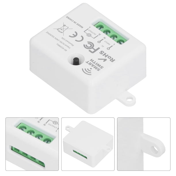 Módulo de luz, 433MHz 10A Mini interruptor Elemento de control del tablero de interruptor de luz elaborado por expertos