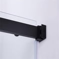thumbnail image 2 of Vinnova Spezia 64" W x 76" H Double Sliding Frameless Glass Shower Enclosure Matte Black, 2 of 14