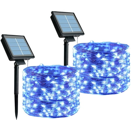 Outdoor Solar String Lights 2 Pack, Merkury Outdoor Solar Cylinder Lights