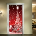 thumbnail image 3 of Christmas Door stickers Merry Christmas Red Christmas Tree Door Banner Xmas Door Decoration for Home Office Happy New Year wall stickers,SP-F231,XL(47.5x215cmx2Pcs, 3 of 15
