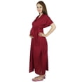 thumbnail image 2 of Bimba Maternity Kaftan Belt Nursing Night Gown| Front Buttons| Baby Shower Gift, 2 of 8