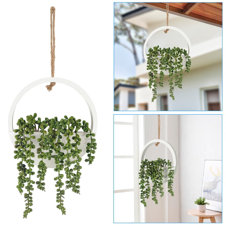 Miqiao 2 Pcs Artificial Hanging Succulents Plants, Faux String of Pearls  Plants in Pot with a Lanyard, Hanging Fake Succulent Plants for Decoration  - Walmart.com