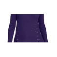 thumbnail image 3 of Style & Co Women's Mock Neck Lace-Up Ribbed Knit Sweater Purple Size XX-Large, 3 of 3