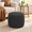 Charcoal Grey-Cylinder, variant on Black Square Corduroy Pouf Ottoman, 20x15 Inch Stuffed Foot Stool