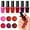 Elegant Red Pink, variant on Gellen Nail Polish, Quick Air Dry 6 Colors Nail Lacquer Set Festive Xmas Nail Polish Set for Nail Manicure DIY Art Home, No UV Light Needed, 0.33 Fl.oz