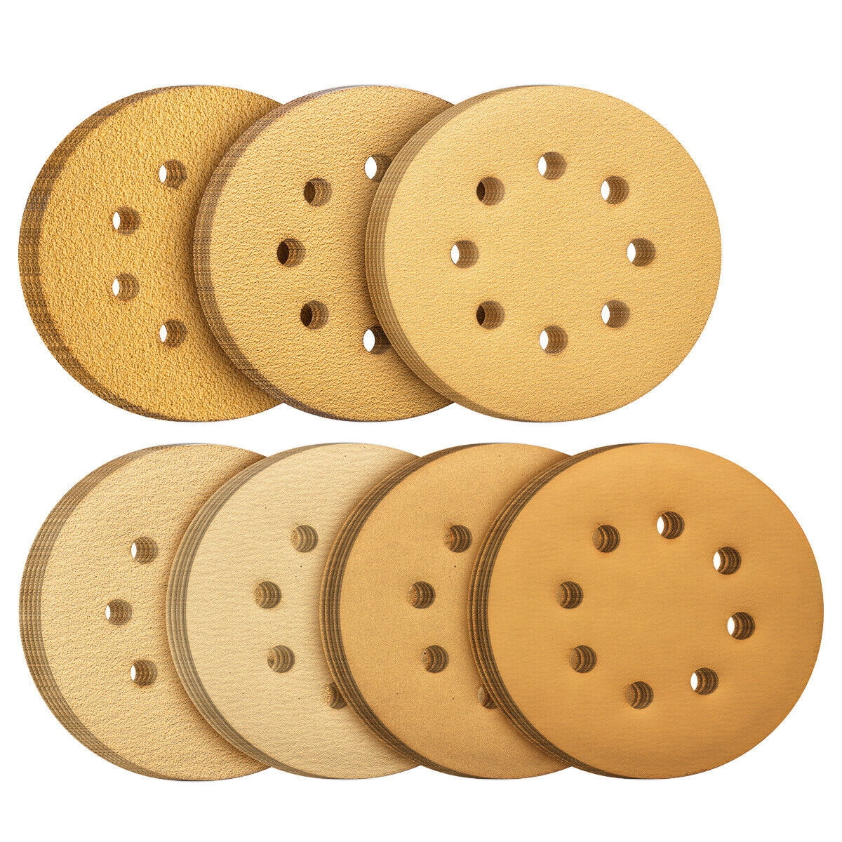 5 inch Sanding Discs 80-800 Grit Hook Loop 8-Hole Sandpaper Orbital Sander Paper