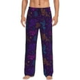 thumbnail image 2 of Kdxio Colorful Snake Print Men's Sleep Pajama Pant Lounge Pants with Pockets, 2 of 8