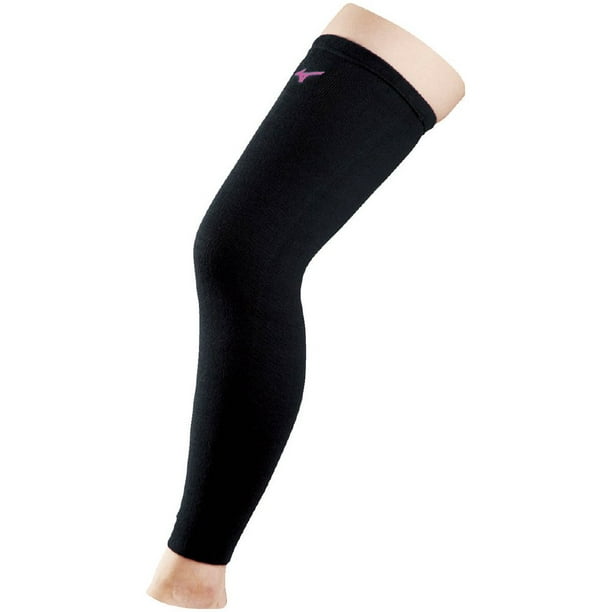 MIZUNO Volleyball Knee Supporter (Super Long) V2MY802097F Black x Berry  Pink F