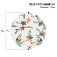 thumbnail image 2 of Yiaed Pretty Floral With Leaves Print Leather Coasters for Drinks - Cup Coasters Coffee Table Kitchen Table Bar, Home & Office Gifts Handmade Drink Coasters-Round Shape, 2 of 6