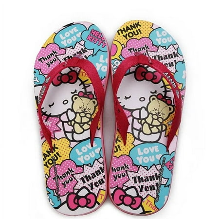 

Kawaii Y2k Girls Sanrio Hello Kitty Pink Slippers Flip Flops Outdoor Slides Ladies Mules Shoes Woman Flats Zapatos De Mujer