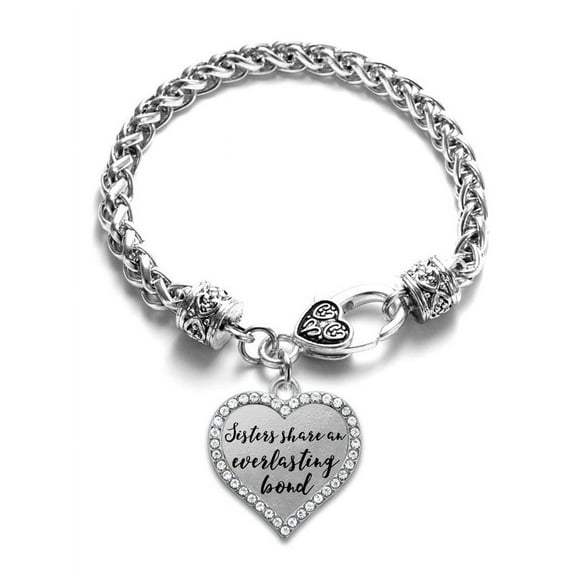 Designice Sister Bond Open Heart Charm Bracelet