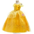 thumbnail image 2 of Girls Belle Princess Birthday Party Dress Yellow Costume Halloween Christmas Outfits, 2 of 7