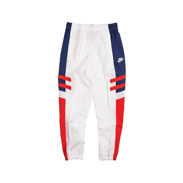 Converger Bañera Conquistar Nike Sportwear Woven Windwear Mens Active Pants Size S, Color: White/Blue/ Red - Walmart.com
