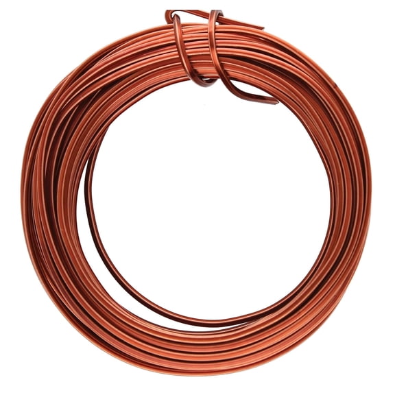 The Beadsmith Square Craft Wire - Soft Temper Beading Wire, Antique Copper Color, 21 Gauge, 7 Yards