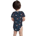 thumbnail image 5 of Daiia Christmas Dachshund Printed Unisex-Baby Short Sleeve Onesies Bodysuits Baby Climbing Clothes Soft and Comfortable Romper with Expandable Shoulder Design-6 Months, 5 of 8