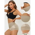 thumbnail image 3 of DARING DIVA Women's High Waisted Lace Brief Shapewear Tummy Panty Bodyshaper S Light Brown, 3 of 6