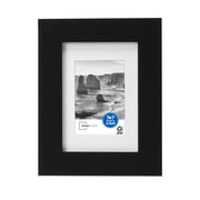 Mainstays 5x7 Matted to 3.5x5 Flat Wide Black Gallery Wall Picture Frame
