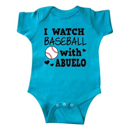 

Inktastic I Watch Baseball with My Abuelo Gift Baby Boy or Baby Girl Bodysuit