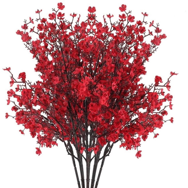Flor de simulación de 6 piezas llena de estrellas y rojo. Ofspeizc CZJJ-HQ10-3