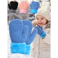 thumbnail image 7 of Deago 4 Pairs Toddler Winter Mittens Gloves Baby Boys Girls Warm Gloves Infant Thicken Knit Mittens Kids (Multi-color), 7 of 7