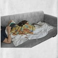 thumbnail image 6 of Funky Soft Flannel Fleece Throw Blanket, Portrait of a Woman with Luxuriant Hair in the Style of an Colorful Print, Cozy Plush for Indoor and Outdoor Use, 50" x 70", Multicolor, by Ambesonne, 6 of 6