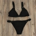 thumbnail image 7 of Sngxgn Women High Waisted Bikini Set Swimsuit Scoop Neck Cheeky Bathing Suit(Black,L), 7 of 7