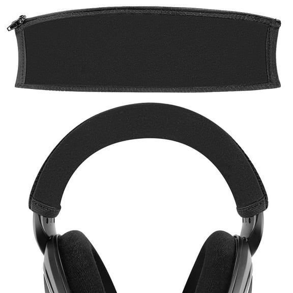 Geekria Flex Fabric Headband Cover Compatible with Sennheiser HD598, HD579, HD559, HD558 Headphones, Replacement Repair Part, Easy DIY Installation (Black)