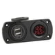 thumbnail image 5 of Cargador GPS Temperatura Voltímetro Cargador Coche Dual USB 12V Toma de Corriente Encendedor de Cigarros SocketBlue ANGGREK Otros, 5 of 8