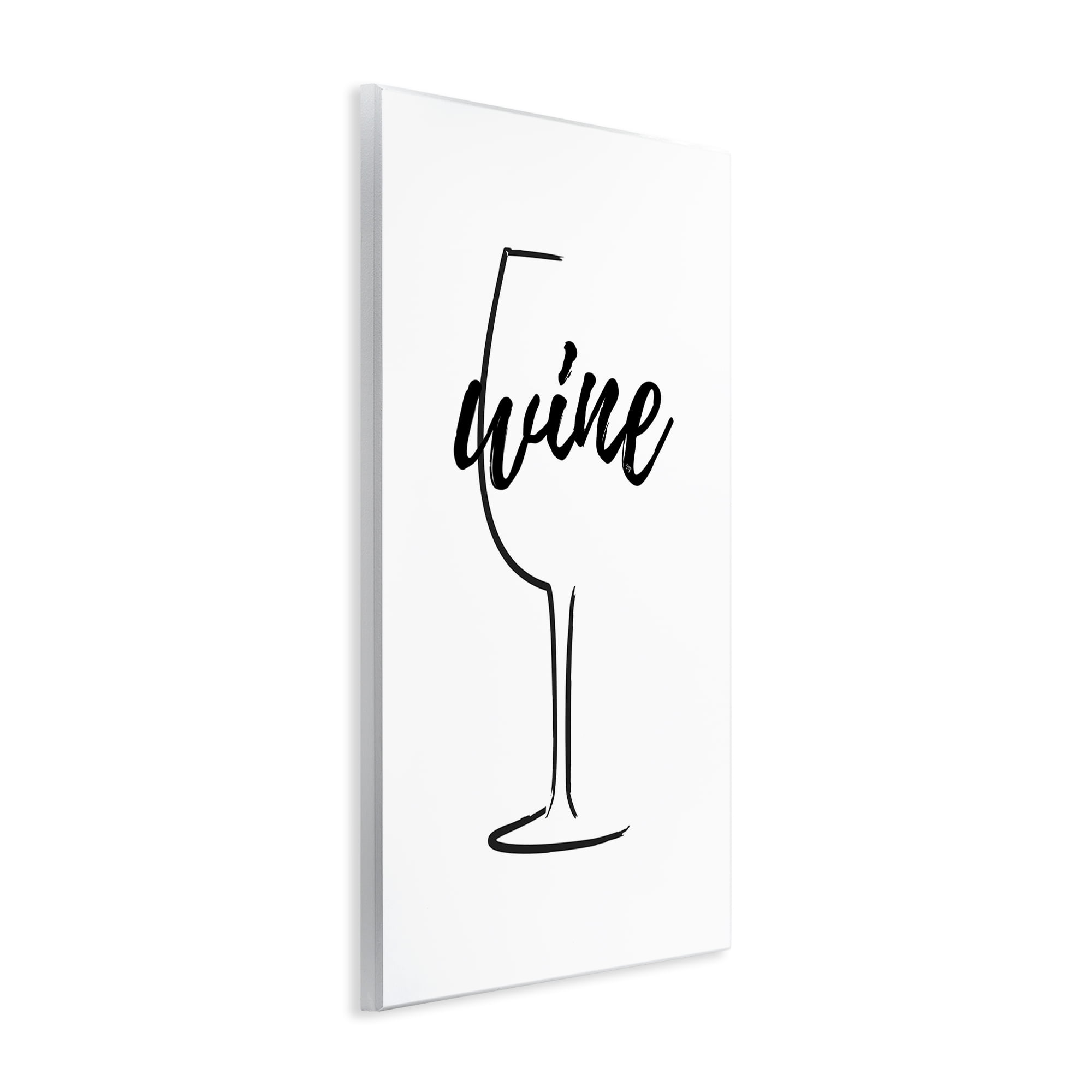 Stupell Industries Minimal Wine Glass Food & Beverage Painting Unframed Art Print Wall Art, 10 x 15