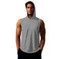 thumbnail image 3 of Men’s Compression Hooded Vest Quick Drying Breathable Yoga Running Training Top, 3 of 7
