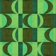 thumbnail image 1 of Ahgly Tapis d'Intérieur Lavable en Machine Carré Transitionnel Vert Forêt Foncé, 5 Pieds Carré, 1 of 7