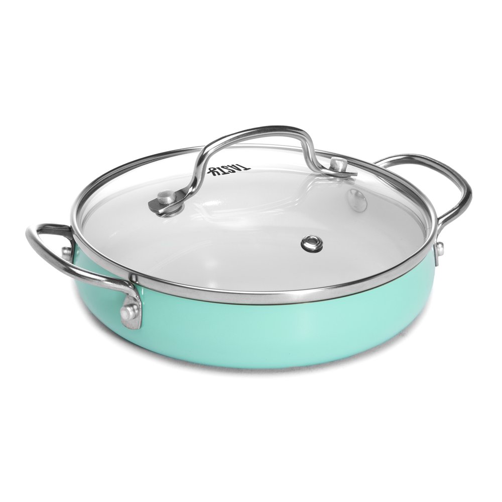 Tasty Ceramic NonStick Mini Centerpiece Everyday Pan, 6.5", Green