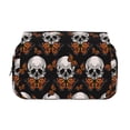 thumbnail image 2 of Disketp Butterfly Skull Estuche de Lápices de Doble Capa con Tapa Abatible y Cremallera, Organizador Escolar para Adolescentes y Adultos, 2 of 7