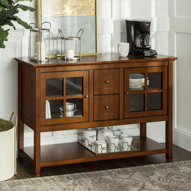 Manor Park Rustic Farmhouse Buffet and Storage Cabinet - Multiple Finishes