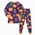 thumbnail image 6 of KPOPLK Kids Skeleton Pajamas Cotton Sleepwear Two Piece Toddler Girls Skull Halloween Pjs Sets 2t-8t Size 4-5 Years, 6 of 9