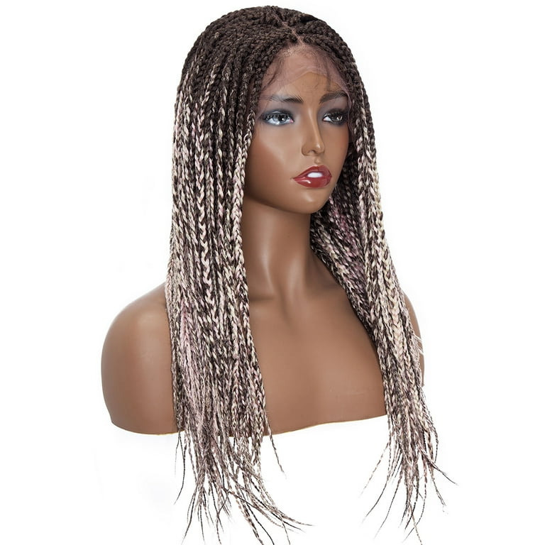 SEGO Braided Lace Front Wigs for Women Multi Box Braided Straight Braids  Heat Resistant Synthetic Hair Braid Wig With Baby Hair 