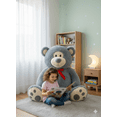 thumbnail image 5 of Jumbo Plush Grey Bear, 5 of 5