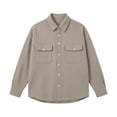 thumbnail image 4 of Top Abrigo Hombres Color Sólido Manga Larga Botón Cuello Moda Casual Verano Al Aire Libre Diario, 4 of 7