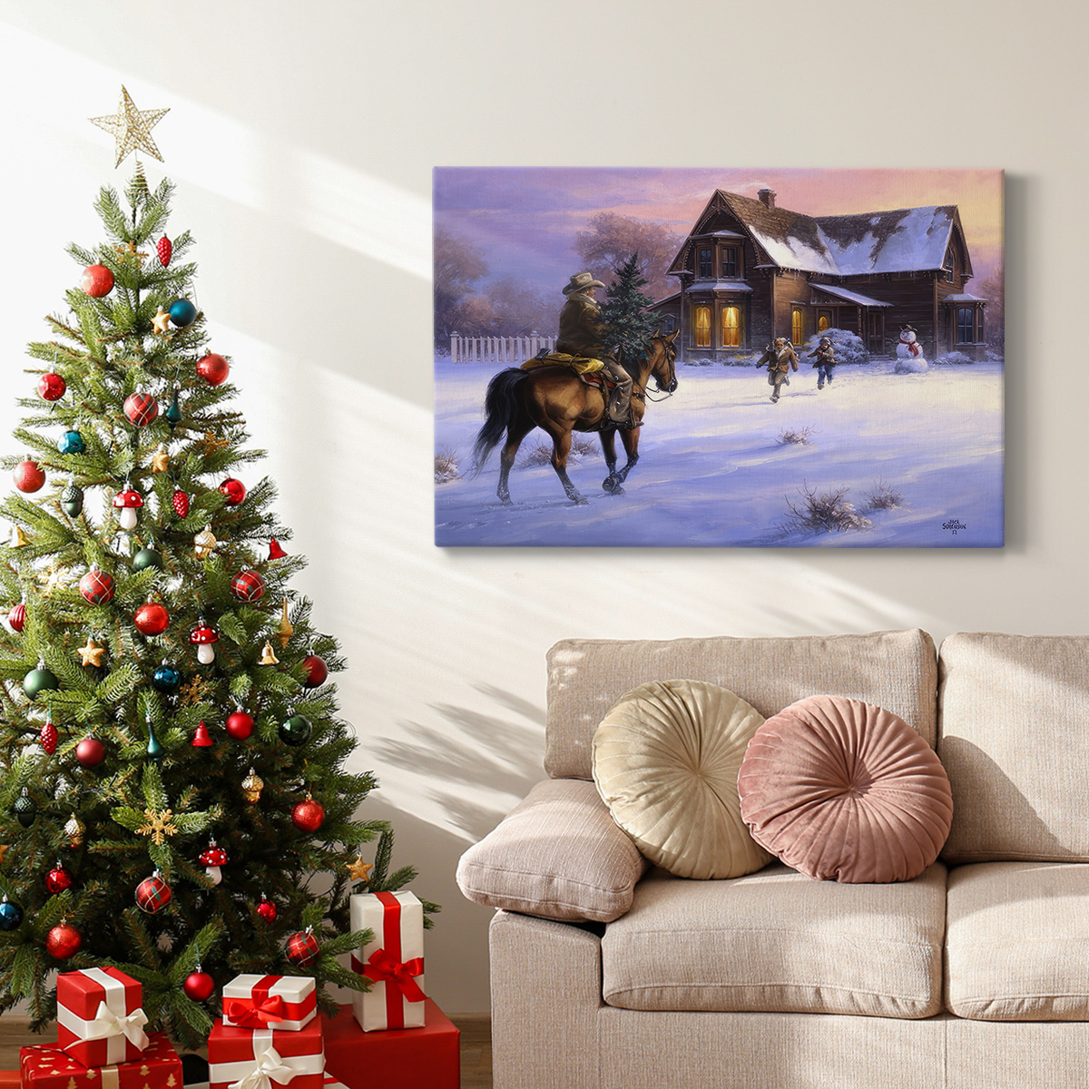 The Day Daddy Brought Home the Tree- Gallery Wrapped Canvas