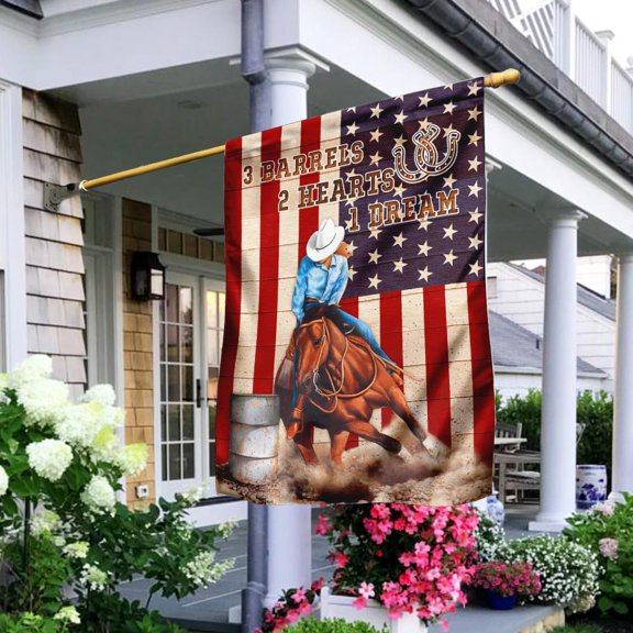 FLAGWIX American House Flag (29.5" x 39.5")-Barrel Racing Flag - Polyester Indoor Outdoor Flags