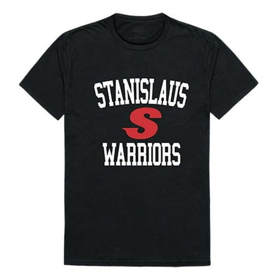 W Republic 539-208-BLK-05 California State University, Stanislaus Arch T-Shirt, Black & White - 2XL