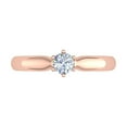 thumbnail image 3 of 1/4 Carat 6-Prong Set Diamond Solitaire Engagement Ring Band in 10K Rose Gold (Ring Size 10.5), 3 of 4