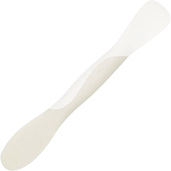 Tovolo Scoop and Spread Large Dual End Buttercream Yellow and Ivory White Silicone Sandwich Spreader Tool with Nylon Handle, BPA Free Dishwasher Safe Silicone, Nylon Tool for Spreading and Scooping