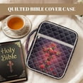 thumbnail image 3 of Pzuqiu Cross Rose Bible Cover Case for Women Book Carrying Case Scripture Book Cover Organizer Quilted Large Bible Cases Bag with Handle Perfect Gift for Girls, 3 of 7