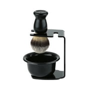 3 In 1 Shaving Brush Kit Shaving Frame Base   Shaving Soap Bowl   Shaving Bowl Modern Design Bristle Hair Shaving Brush Acrylic Materials Shaving Cleaning Tool