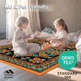 thumbnail image 4 of ODIKA 5'x7' Machine Washable Non-Slip Area Rug, Boho Medallion Pile High Traffic Rug, Orange, 352439, 4 of 5
