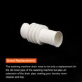 thumbnail image 3 of Uxcell White Washing Machine Drain Pipe 0.2Ft Drain Hose Corrugated Flexible, 3 of 5