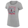 thumbnail image 2 of Women's G-III 4Her by Carl Banks Heather Gray Los Angeles Angels Super-Slim Fit Lightweight Collage Team Graphic Crew, 2 of 5