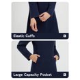 thumbnail image 5 of BALEAF Women's Fleece Sweatshirt Dress Thermal Long Winter Fall Tunic Dresses Outfits with Pocket Hooded Pullover Navy Blue L, 5 of 7